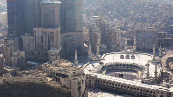 A sky view of Mecca, Saudi Arabia