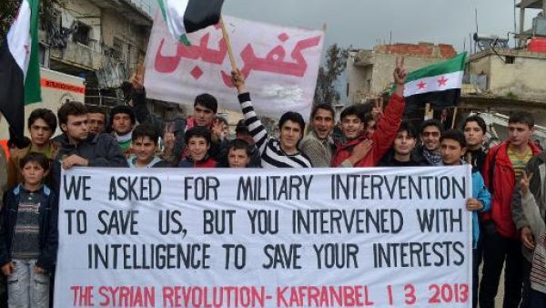 من شعارات بلدة كفرنبل
