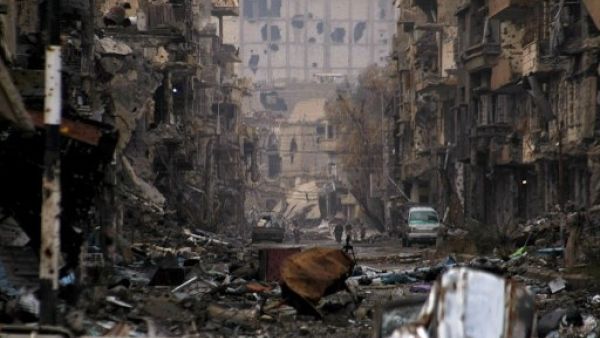 Rebel infighting has left many of Syria's northern cities in shambles (Ahmad Aboud/AFP)