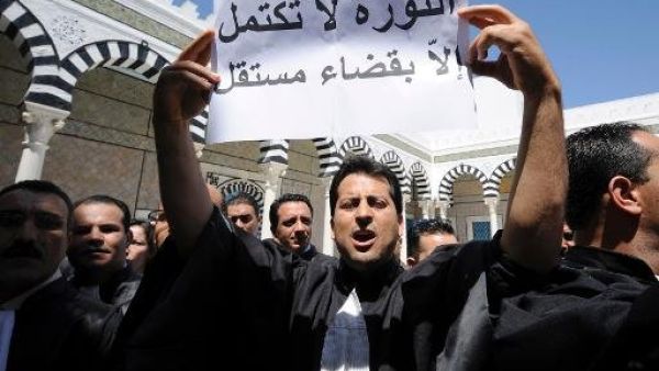 تظاهرة لقضاة تونس تعود الى نيسان/ابريل 2012
