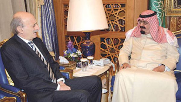 Lebanon's Walid Jumblatt's with Saudi friend King Abdullah