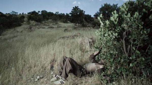Emeric Lhuisset, Theater of War, photographs with a group of Iranian-Kurdish guerilla fighters, Lambda print, 150 x 112cm, Iraq, 2011-2012 All photos courtesy of the Running Horse
 Emeric Lhuisset, Theater of War, photographs with a group of Iranian-Kurdish guerilla fighters, Lambda print, 150 x 112cm, Iraq, 2011-2012 All photos courtesy of the Running Horse