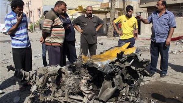 موقع انفجار سيارة ملغومة في بغداد
