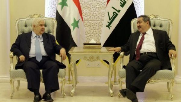 وزير الخارجية السوري وليد المعلم (يسار) ونظيره العراقي هوشيار زيباري في بغداد