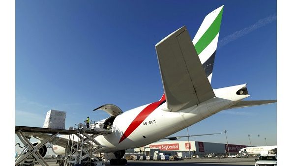 UAE-made KhalifaSat was flown from Dubai to South Korea on an Emirates SkyCargo Boeing 777 freighter aircraft. UAE-made KhalifaSat was flown from Dubai to South Korea on an Emirates SkyCargo Boeing 777 freighter aircraft.