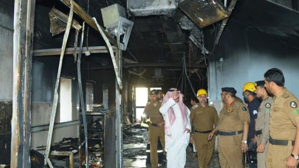 132 متوفىً ومصاباً في حصيلة اوليه لحريق مستشفى جازان بالسعوديه