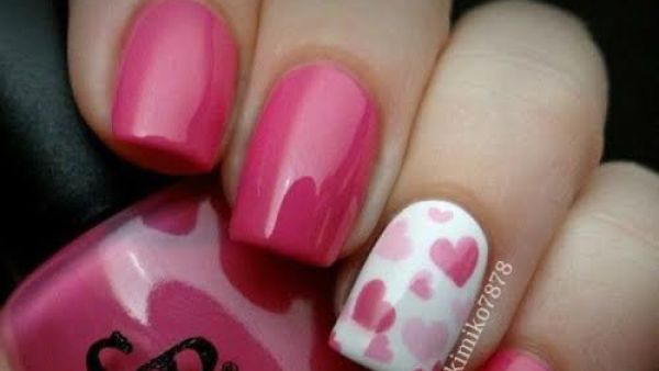 رسومات مناكير من وحي عيد الحب

