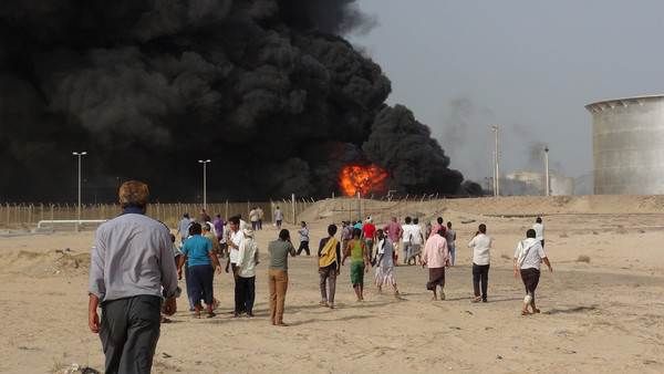 تفجير ضخم بأنبوب غاز في مصفاة عدن