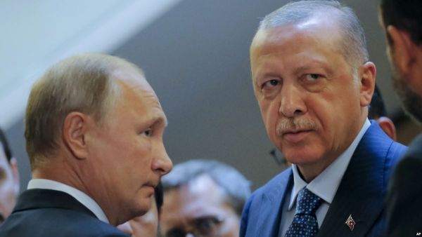الرئيسان التركي رجب طيب اردوغان والروسي فلادمير بوتين