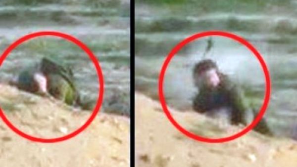 لحظة اصابة ضابط اسرائيلي برصاص قناص من غزة
