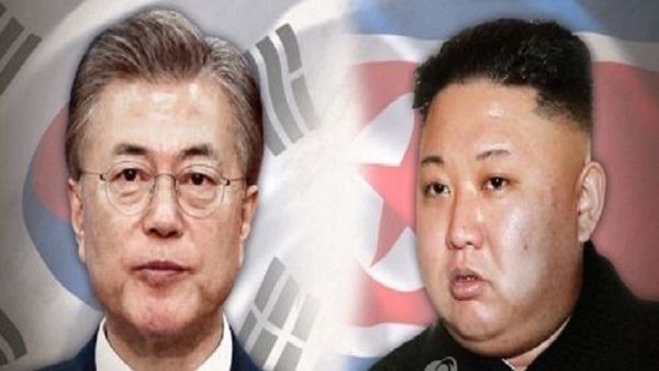 زعيم كوريا الشمالية كيم جونغ أون، ورئيس كوريا الشمالية الجديد مون جيه إن