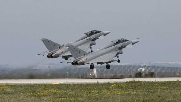 تحطم طائرة تابعة للقوات الجوية الإسبانية 