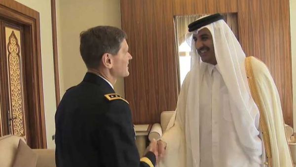 الشيخ تميم بن حمد آل ثاني يستقبل الجنرال جوزيف فوتيل قائد القيادة المركزية الأمريكية