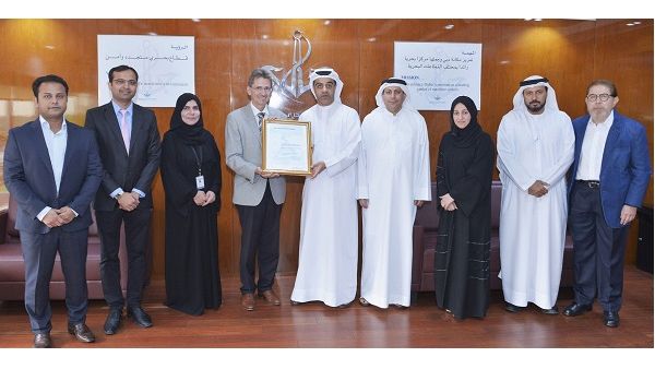 Amer Ali, Executive Director of the Dubai Maritime City Authority during receiving the “ISO 31000:2009”