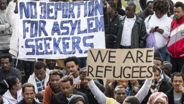 Eritrean protesters demand asylum in Israel. (AFP/File)