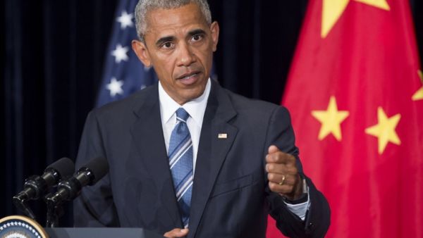 US President Barack Obama speaks during a press conference following the conclusion of the G20 summit in Hangzhou on September 5, 2016. (AFP/Saul Loeb)
