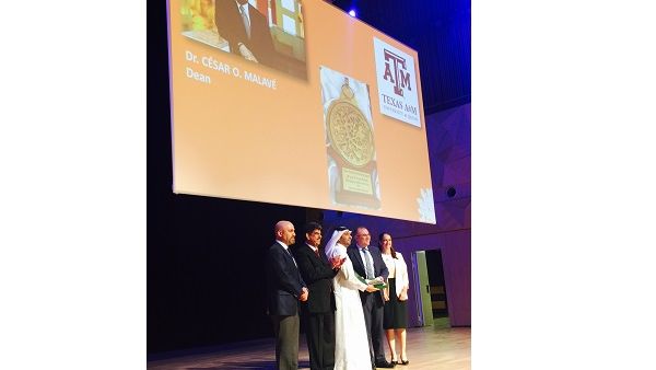 Texas A&M University at Qatar (TAMUQ) was awarded the Best Research Office of Year 2017 at the 9th QNRF Annual Forum