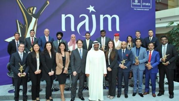 2016 Najm Chairman Award winners with HH and Steve Allen 2016 Najm Chairman Award winners with HH and Steve Allen