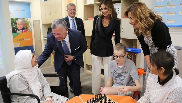 جلالة الملك عبدالله الثاني بن الحسين والملكة رانيا العبدالله.