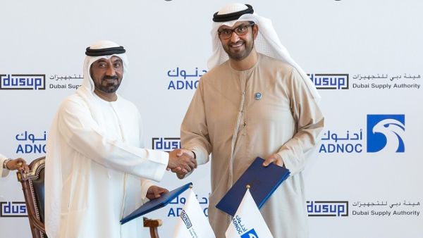 The agreement was signed by Sheikh Ahmed bin Saeed Al Maktoum, Director General of DUSUP and Dr. Sultan Ahmed Al Jaber, UAE Minister of State and ADNOC Group CEO.
