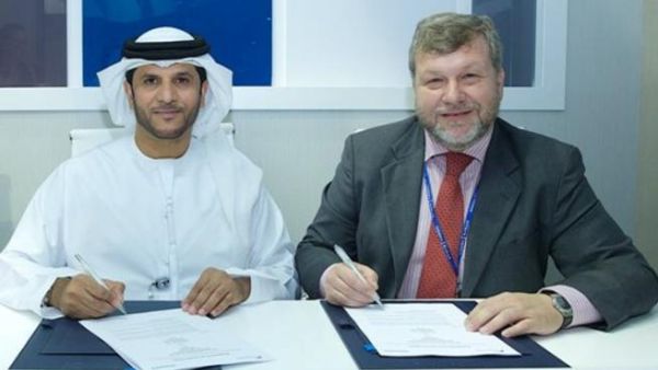 Dr. Khaled Al Mazroui, Chief Executive Officer of Abu Dhabi Ship Building and Mr. Gonzalo Mateo-Guerrero, Commercial Vice-President of Navantia Dr. Khaled Al Mazroui, Chief Executive Officer of Abu Dhabi Ship Building and Mr. Gonzalo Mateo-Guerrero, Commercial Vice-President of Navantia