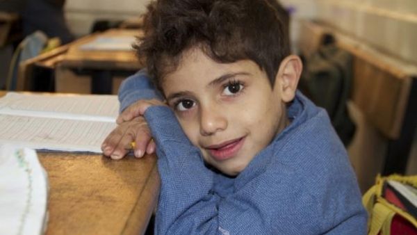 A Child in Zarqa Elementary and Preparatory School for Boys