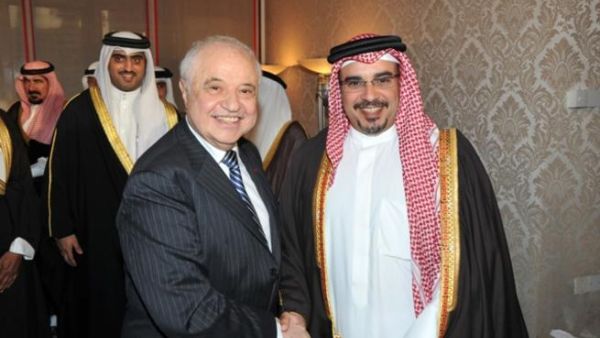 Dr. Talal Abu-Ghazaleh, chairman of Talal Abu-Ghazaleh Organization with HRH Prince Salman bin Hamad bin Isa Al Khalifa, Crown Prince of Bahrain