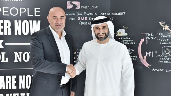 Abdul Basset Al Janahi, CEO of Dubai SME and Ronaldo Mouchawar, CEO and Co-Founder of Souq.com.