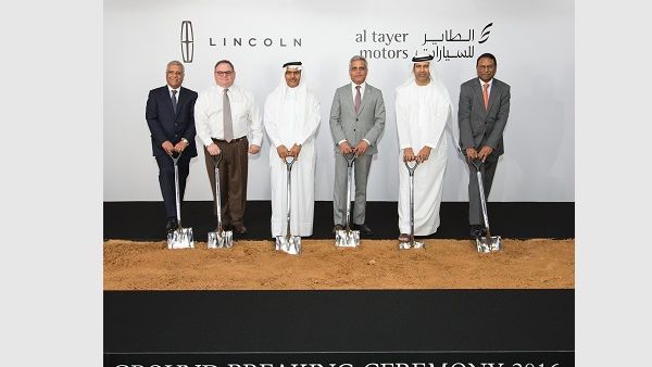 Ashok Khanna; Jim Benintende, President, Ford Middle East & Africa; HE Ahmed Humaid Al Tayer, Director, Al Tayer Motors; Kumar Galhotra; Dr. Tariq Humaid Al Tayer, Director, Al Tayer Motors and Kalyana Sivagnanam, Vice President, Marketing Sales and Service, Middle East & Africa for Ford and Lincoln