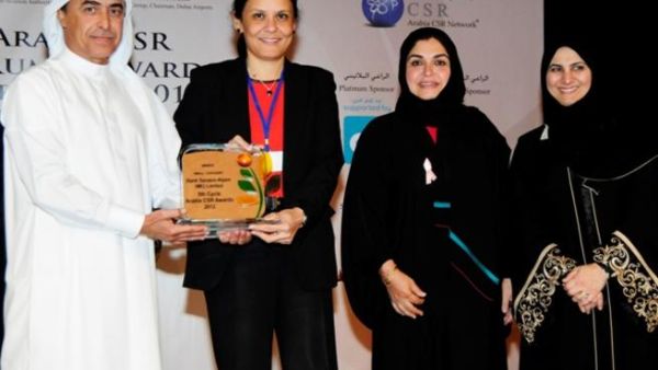 Sameena Ahmad, Managing Director, Bank Sarasin-Alpen receiving the Arabia CSR Award 2012 Sameena Ahmad, Managing Director, Bank Sarasin-Alpen receiving the Arabia CSR Award 2012