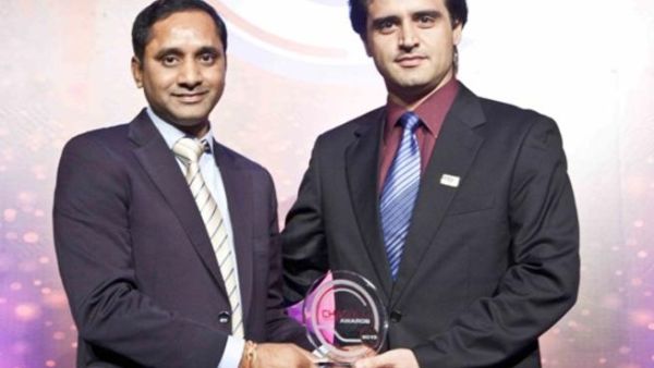Anand Choudha, Managing Director at Spectrami receiving award at the ceremony Anand Choudha, Managing Director at Spectrami receiving award at the ceremony