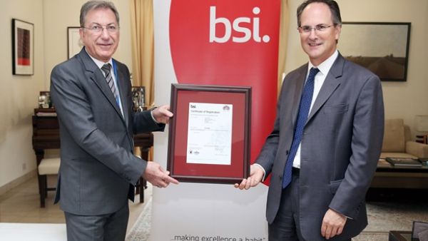 Andre Sayegh, CEO of FGB and UK Ambassador to the UAE, Philip Parham
