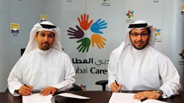 Arif Amiri, CEO of Emaar Retail and Tariq Al Gurg, CEO of Dubai Cares