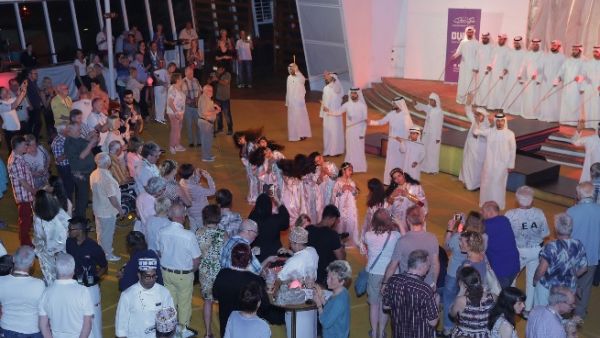 The activities schedule, which was held on board the cruise ship, included several UAE folk dance performances. 