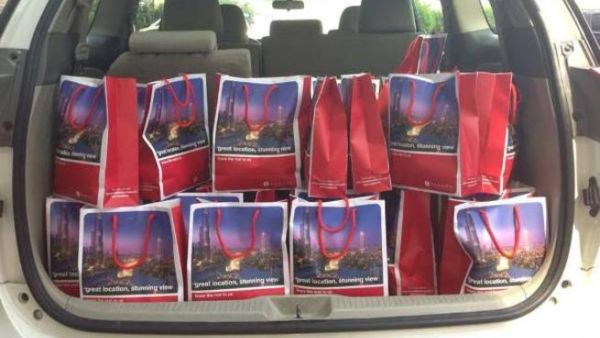 Bags of goodies from Ramada Downtown Dubai Bags of goodies from Ramada Downtown Dubai