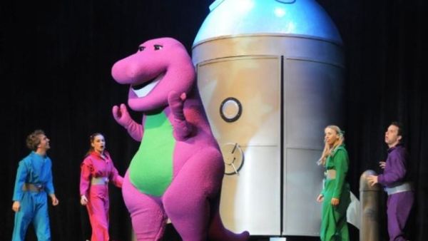 Barney takes children on a magical tour of outer space