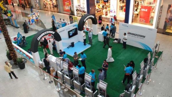 Mall goers learning about proper tyre care and maintenance at the Bridgestone ‘Tyre Safety and Eco Station’ at the Bahrain City Centre in Manama Mall goers learning about proper tyre care and maintenance at the Bridgestone ‘Tyre Safety and Eco Station’ at the Bahrain City Centre in Manama