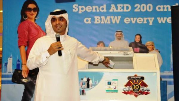 Khalid Ahmed Al Sadi, a Palestinian national was picked as the proud winner of a new BMW3 series car
