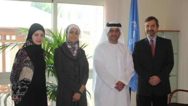 الدكتور عمر المثتى، المدير التنفيذي لقطاع الرقابة وترخيص القطاع الاجتماعي خلال الاجتماع مع أعضاء برنامج الأمم المتحدة الإنمائي 