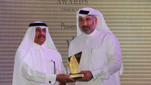 Eng. Abdulla Al Mehshadi, CEO of Msheireb Properties receiving the award