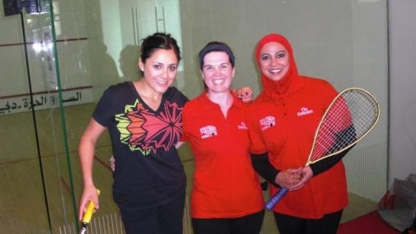 the Emirates ladies team, Maria Fernanda Diaz Reyes, Margaret Grace and Kaneez-Hasnain
