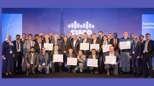 The Cisco UAE Partner Summit 2016 award winners with senior executives from Cisco The Cisco UAE Partner Summit 2016 award winners with senior executives from Cisco