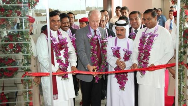 Emirates' President Tim Clark speaks at the opening of the Emirates Lounge at Bandaranaike International Airport