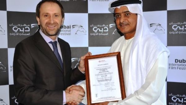 DIFF Chairman Abdulhamid Juma and Brian Baxter, Service Delivery Manager UAE for Lloyd’s Register Quality Assurance