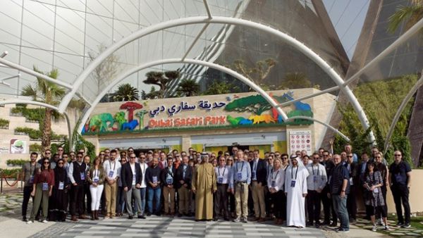 Accompanied by professionally trained guides at Dubai Safari, the delegates took a tour of the park spread over 119 hectares. Accompanied by professionally trained guides at Dubai Safari, the delegates took a tour of the park spread over 119 hectares.