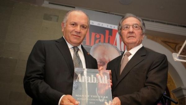 Joseph Ghossoub Chairman and CEO of Menacom receiving the award