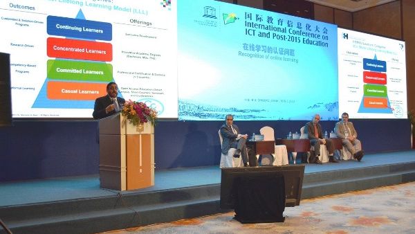 Dr. Mansoor Al Awar during the International Conference on ICT and Post-2015 Education organized by UNESCO in China Dr. Mansoor Al Awar during the International Conference on ICT and Post-2015 Education organized by UNESCO in China
