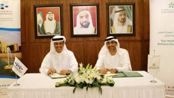 Dr Ramadan AlBlooshi and Salem Khalifa a the signing. (Wam) Dr Ramadan AlBlooshi and Salem Khalifa a the signing. (Wam)
