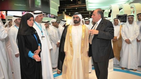 HH Sheikh Mohammed bin Rashid Al Maktoum, Ruler of Dubai, Vice President and Prime Minister of the UAE visiting du at GITEX
