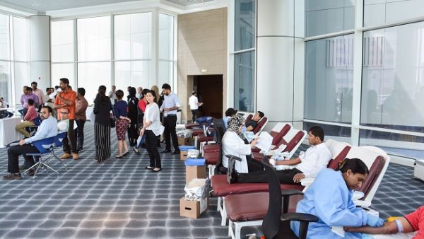 Nearly 100 units of blood were collected as part of the blood donation drive. 